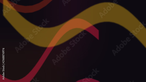 Warm orange gold and maroon flowing ribbon waves on a dark background