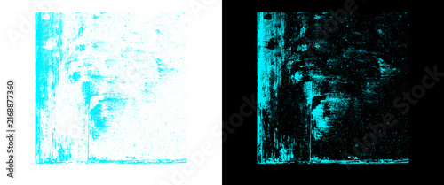 Quadro su tela Cyanotype abstract texture background, vintage blue print grunge overlay, distre