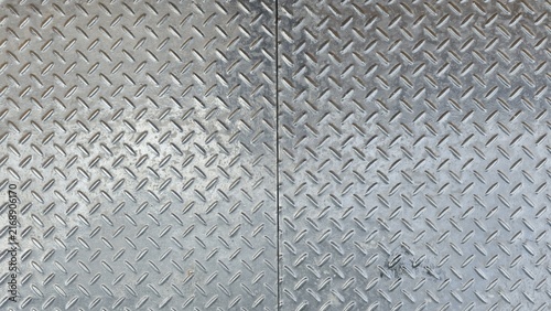 Fotografie Grey diamond plate steel flooring texture background