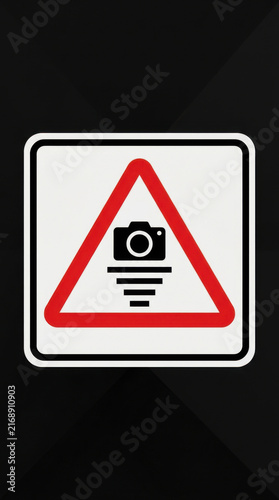 Attention Photography Zone Warning Sign Graphic Element