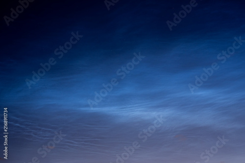 Silvery clouds against the sky