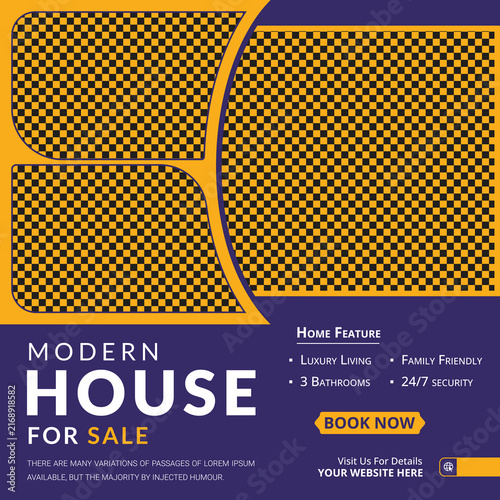 ​Dream home property promotional square flyer template design