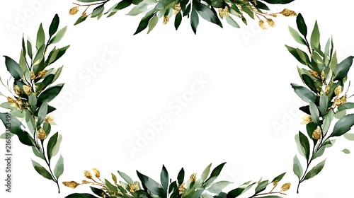Green fern leaves on white background, isolated botanical
