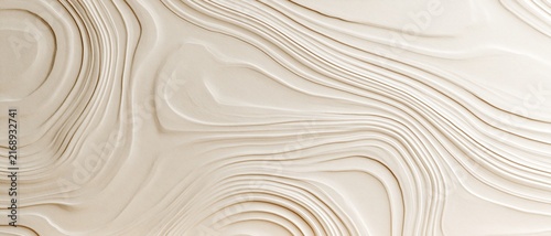 Abstract white sand dune curves aerial top view minimalist desert texture