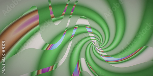 Obraz na płótnie A green spiral vortex turns through dark grain with liquid ink strata and a moody cinematic pull
