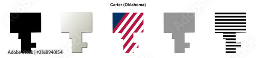Фотография Carter (Oklahoma) blank outline map set