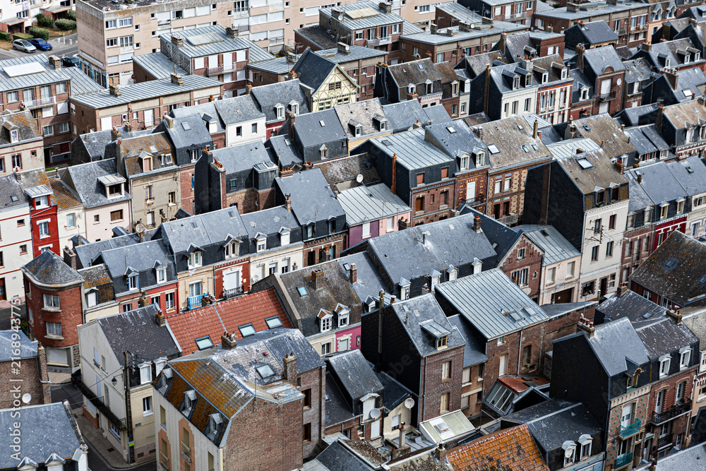 Fototapeta premium vue aérienne de la ville du Tréport 