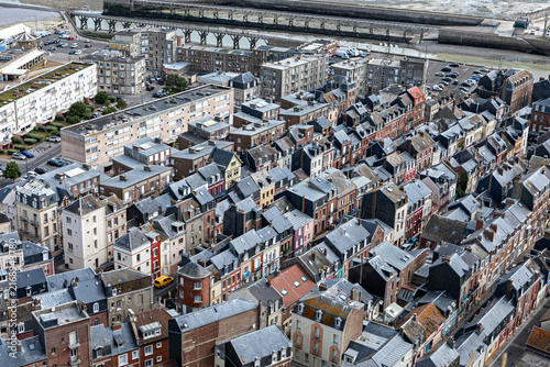 Canvastavla vue aérienne de la ville du Tréport