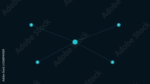 Abstract digital network connection motion with glowing nodes and lines animation 4k technology