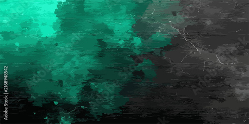 Принти на полотні Abstract Turquoise and Grey Swirls An artistic digital rendering featuring vibrant turquoise and dark grey hues swirling together in a dynamic abstract composition