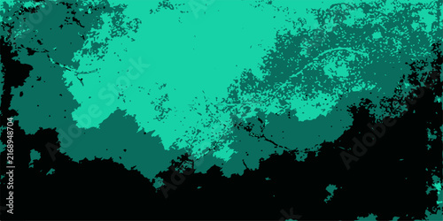 Картината върху платно Abstract Teal and Black Texture A textured background in abstract shades of teal and black, evoking a sense of depth and mystery, with an organic, distressed appearance