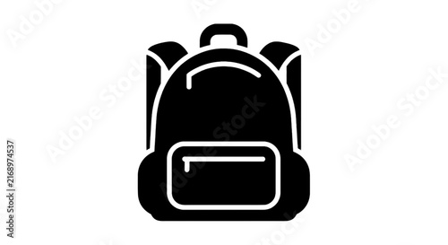 Vector illustration of backpack icon on a transparent background