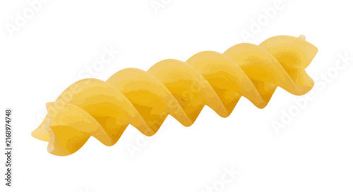 Vector illustration of fusilli pasta noodle on a transparent background