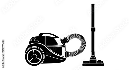 Vector illustration of vacuum cleaner icon on a transparent background