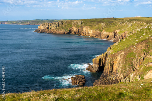 Photography Granite cliffs along the rocky coastline of Land's End, Cornwall, England