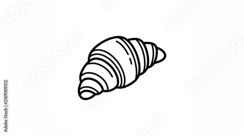 Simple croissant line art