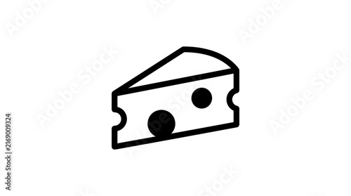 Cheese wedge icon simple vector graphic