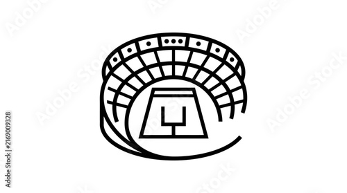 Stadium icon outline symbol
