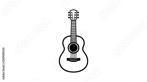 Acoustic guitar icon graphic element