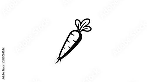 Hand drawn carrot icon simple vector illustration