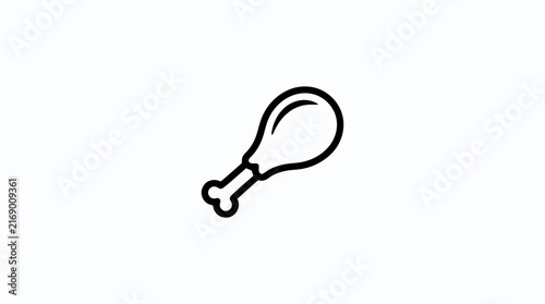 Cooked chicken leg icon