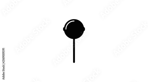 Simple black lollipop icon on white background
