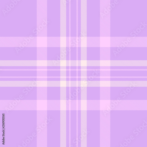 A traditional tartan plaid pattern with a balanced check structure and light and white tones. The seamless textile background recreates a woven fabric look with a natural decorative character.