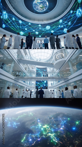 Global Network Visualization in Futuristic Lab Setting
