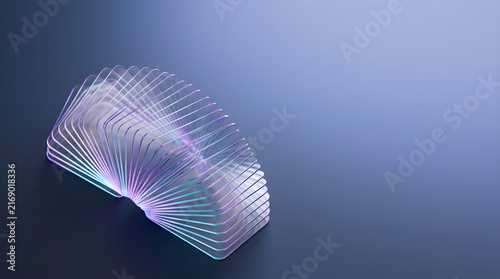 Cantilevered Glass UI Deck Prismatic Presentation Slide