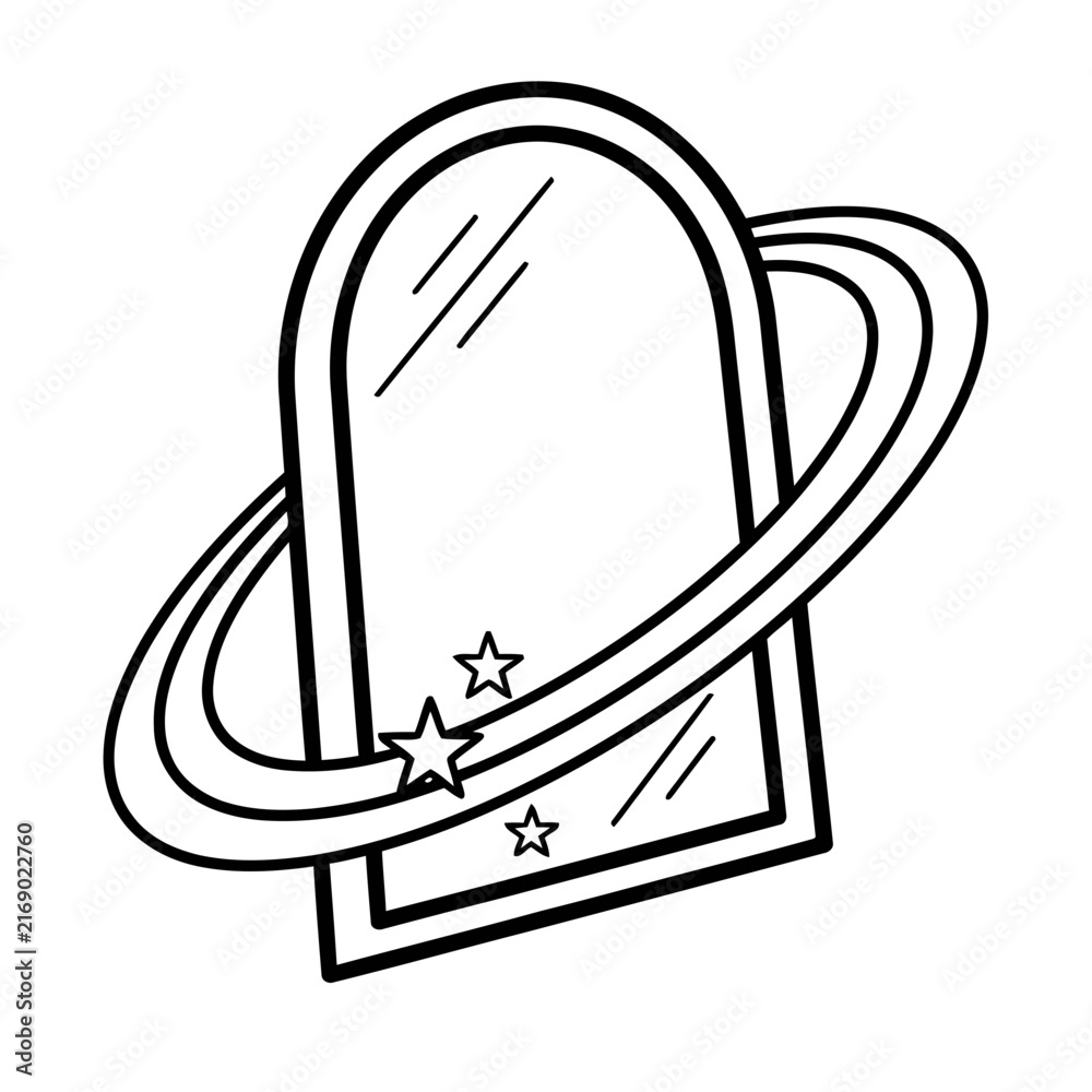 Fototapeta premium Mirror with Stars and Rings
