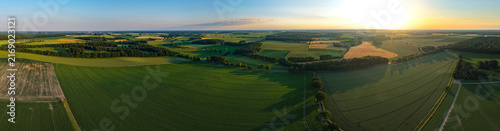 Foto Aerial field panorama
