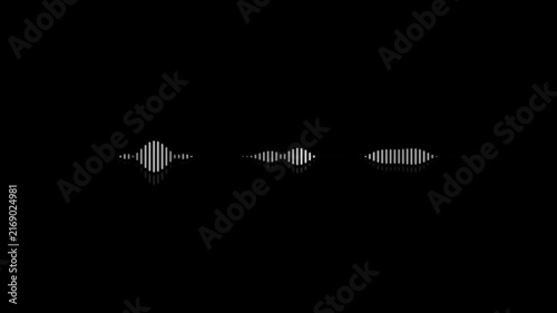 Minimal Audio Waveform Equalizer Animation Black Background