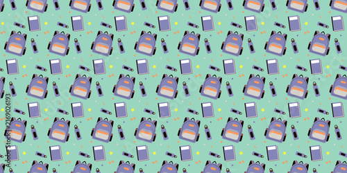 Back-to-school background and wallpaper pattern seamless design