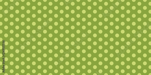 Pola retro geometris abstrak . Polka dot hijau mulus pada latar belakang hijau . Pola vektor