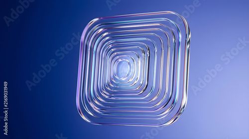 Concentric Glass Screen Ring Array Futuristic Keynote Slide