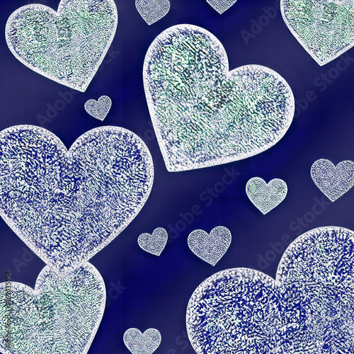 Glitter Frosty white and dark navy blue hearts background  love wedding invitation heart texture wallpaper