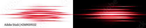 фотографія Red horizontal light flare streaking brightly on black background ideal for tech