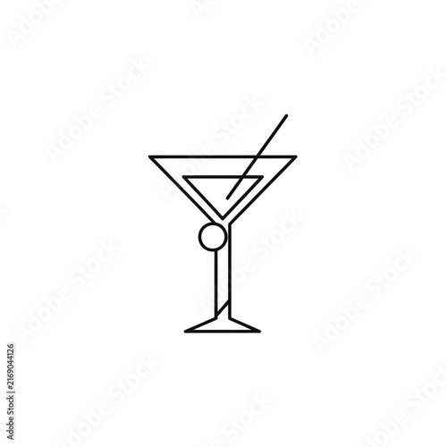 Minimalist Martini Glass Icon