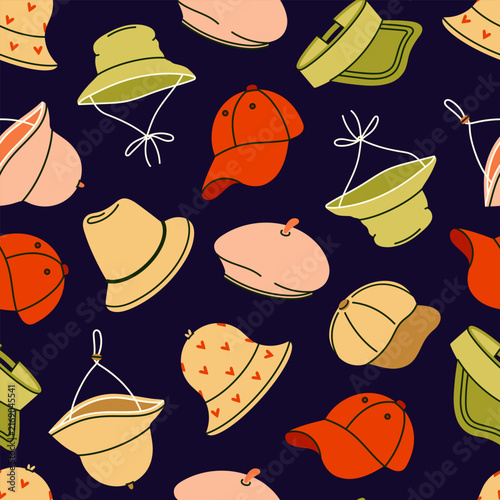 Foto Headdresses, seamless vector pattern