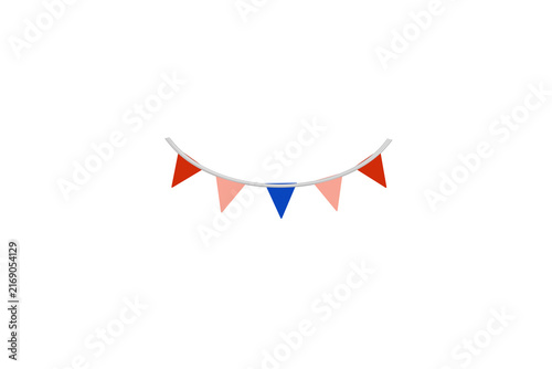 flag, illustration, icon, paper, set, business, color, arrow, logo, star, 3d, blue, red, decoration