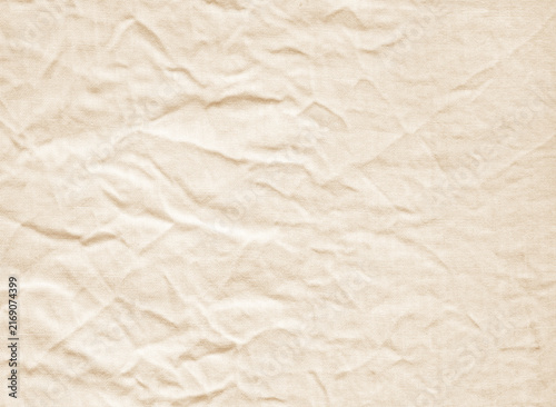 Beige canvas. Detailed old fabric texture