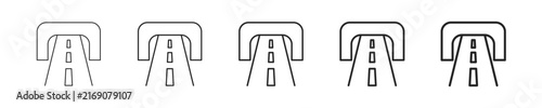 фотографія Underpass vector icon in minimalist line style
