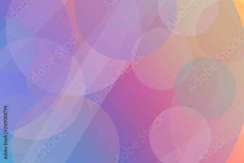 Quadro su tela Pastel purple, rose, and peach bokeh circles drift across a soft abstract backdrop, offering an uplifting dreamy mood for posters, apps, and promotional designs