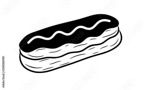 Bild auf Leinwand vector illustration of a eclair