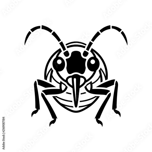 Stylized Insect Icon Isolated