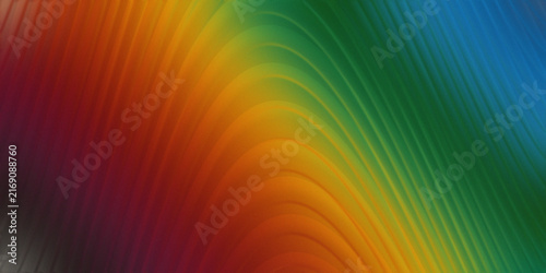 Fotografie Vibrant rainbow color wave pattern with rhythmic vertical curvature