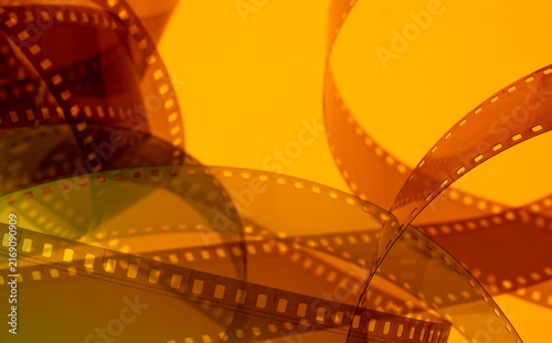 Photography abstract colorful modern background with film strip
