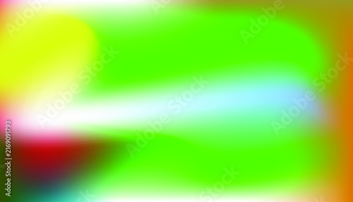 Abstract Neon Green Blurred Gradient Background with Soft White and Pink Light Glow