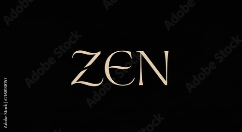 Elegant Zen Logo on Dark Background.