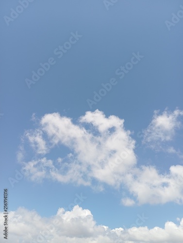 blue sky with white clouds